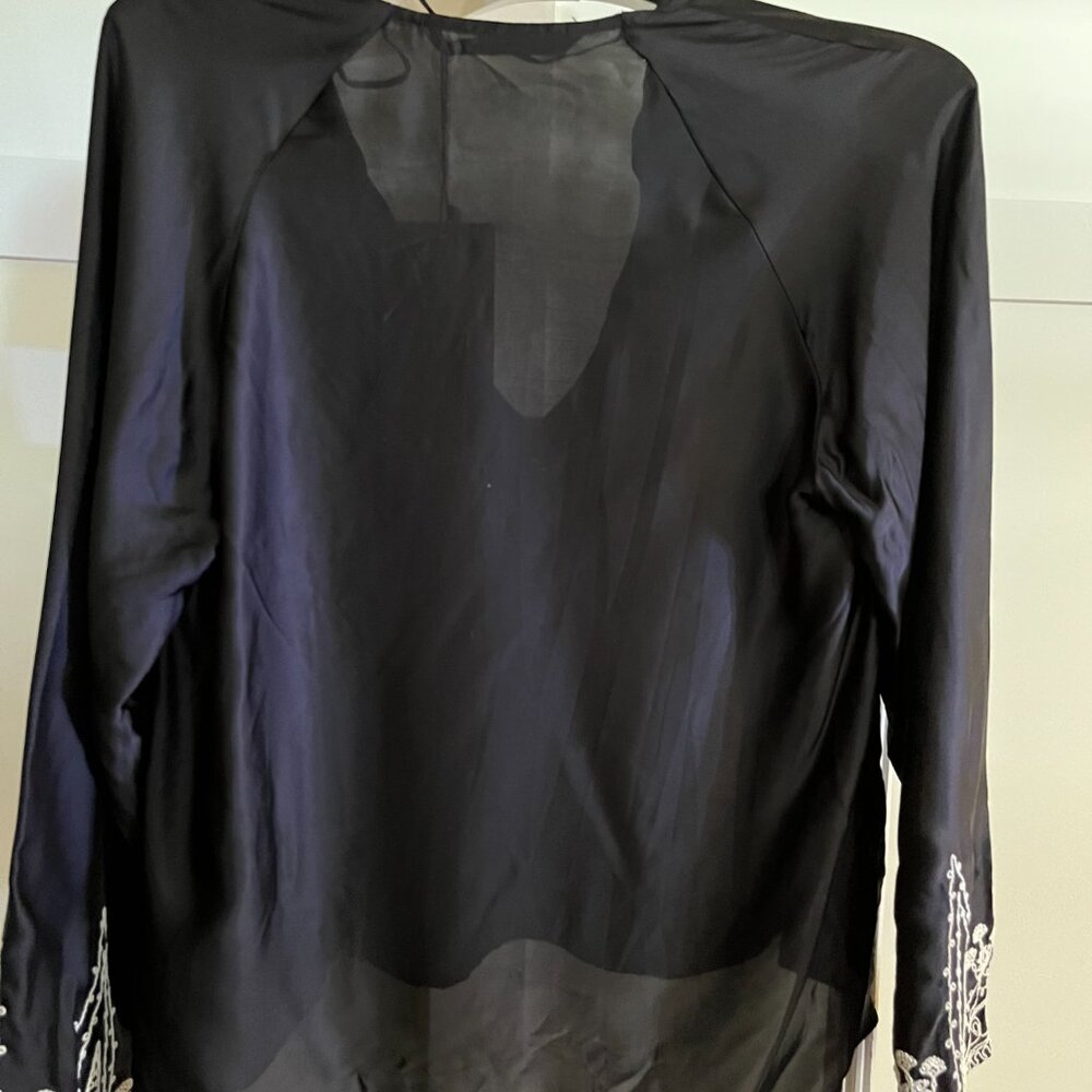 BNWT ZARA Bohemian embroidered jet black beauty (S) - Picture 3 of 7